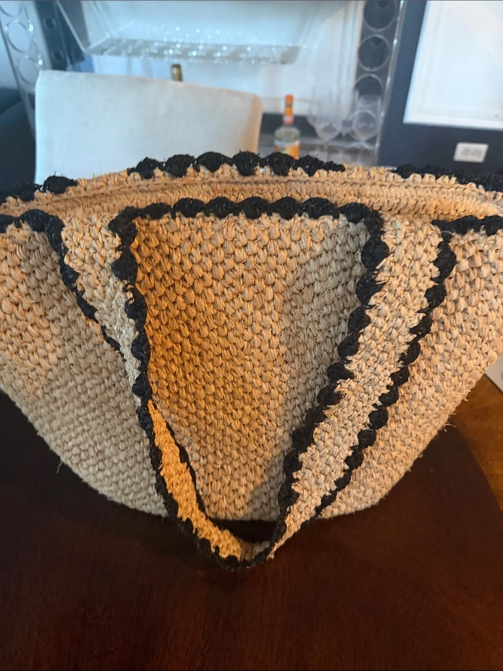 kate spade Beige Woven Bow-Accent Tote